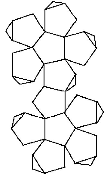 正八面體展開圖|摺紙正多面體